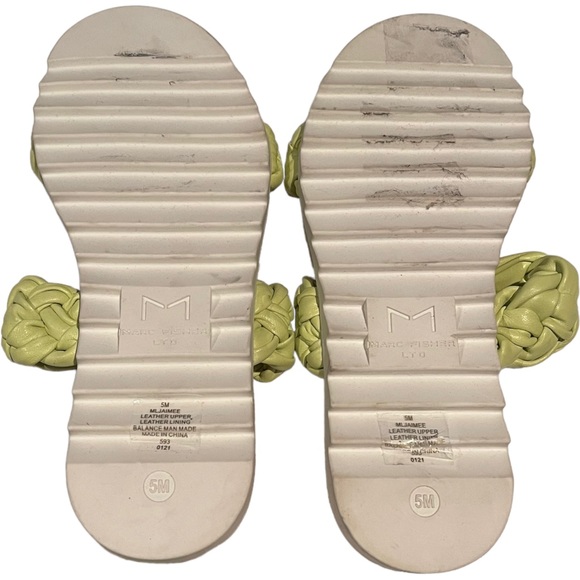 MARC FISHER LTD Jaime Espadrille Slide Sandal Citron Size 5 NWOB - Picture 6 of 6